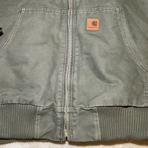 Carhartt Jacket Coat Heavy Cotton Zip Hooded Coat Mens 2XL - Picture 3 of 10